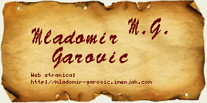 Mladomir Garović vizit kartica